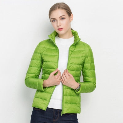 Women Winter Coat 2018 New Ultra Light White Duck Down Jacket Slim Women Winter Puffer Jacket Portable Windproof Down Coat