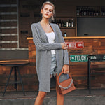 Simplee Casual knitted long cardigan female Loose cardigan jumper 2018 Autumn winter sweater women cardigan